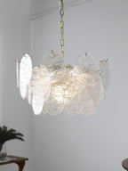 Lustra Chandelier Disque en Verre Doré - Neutralighting