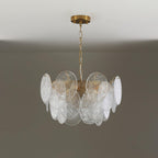 Lustra Chandelier Disque en Verre Doré - Neutralighting