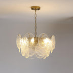 Lustra Chandelier Disque en Verre Doré - Neutralighting