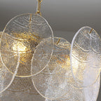 Lustra Chandelier Disque en Verre Doré - Neutralighting