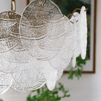 Lustra Chandelier Disque en Verre Doré - Neutralighting