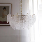 Lustra Chandelier Disque en Verre Doré - Neutralighting