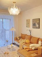 Lustra Chandelier Disque en Verre Doré - Neutralighting