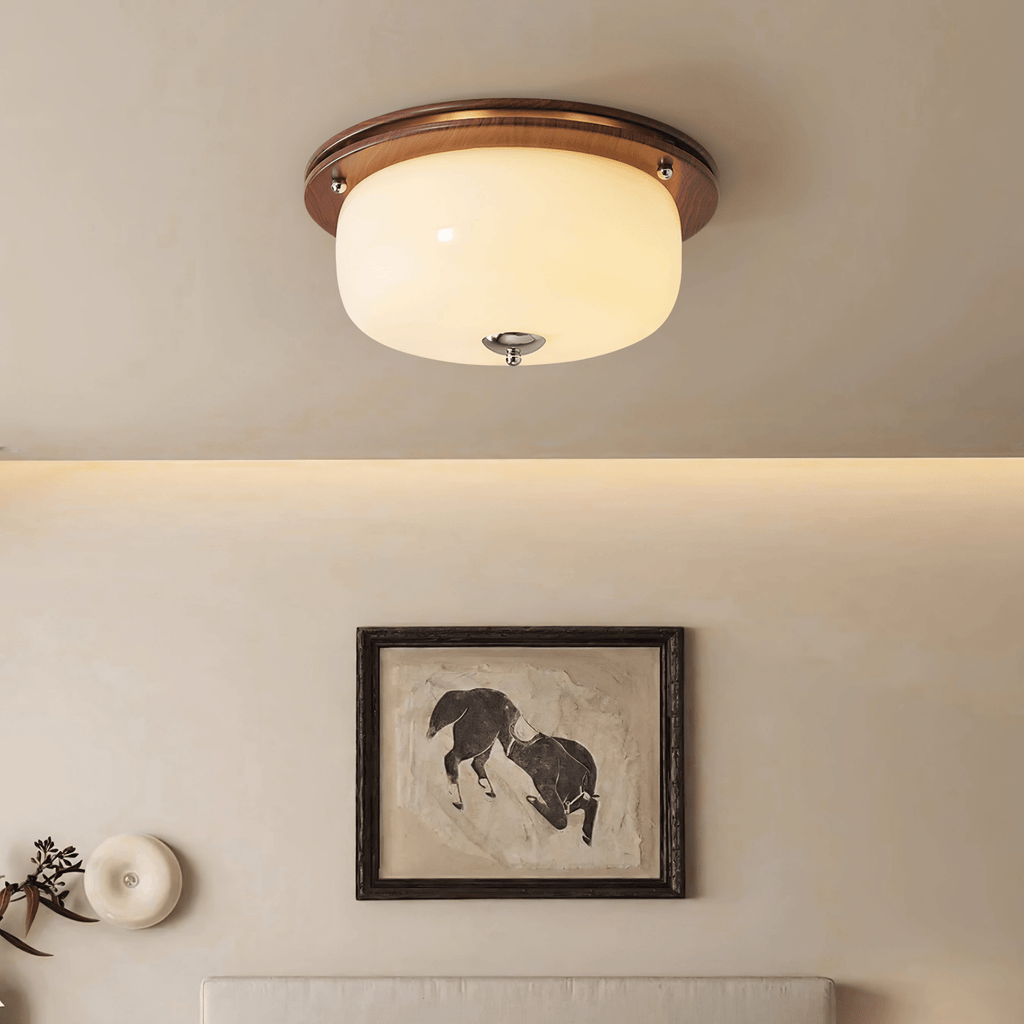Vetheel Plafonnier Art Nordique Haut de Gamme en Verre Dôme - Neutralighting