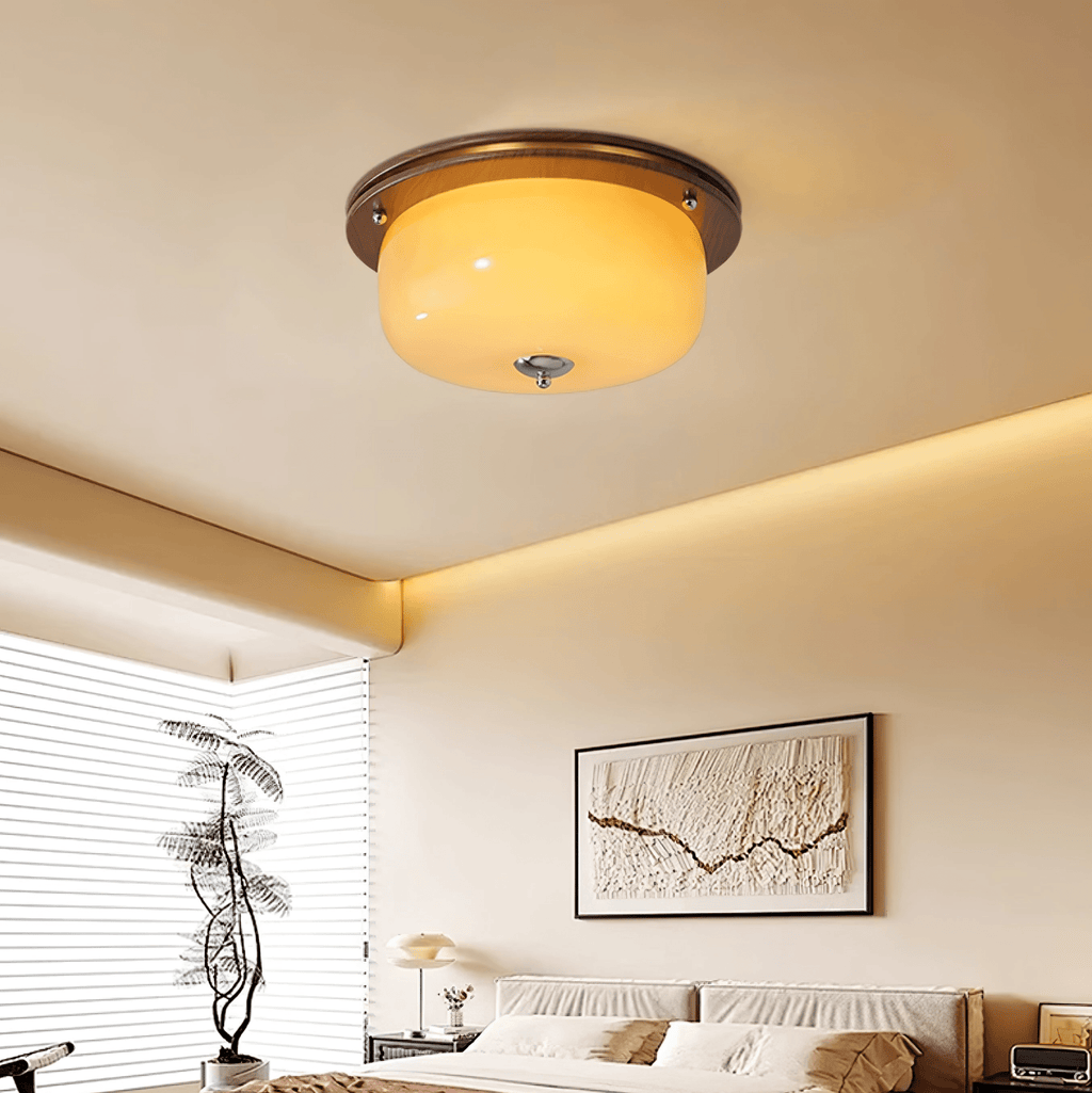 Vetheel Plafonnier Art Nordique Haut de Gamme en Verre Dôme - Neutralighting