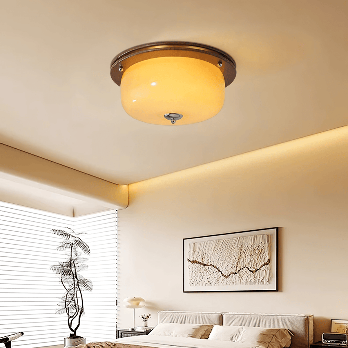 Vetheel Plafonnier Art Nordique Haut de Gamme en Verre Dôme - Neutralighting