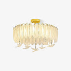 Solara Plafonnier en Verre Plume Oiseau Élégant - Neutralighting