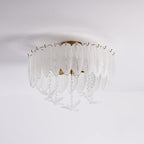 Solara Plafonnier en Verre Plume Oiseau Élégant - Neutralighting