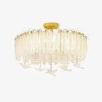 Solara Plafonnier en Verre Plume Oiseau Élégant - Neutralighting