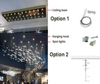 Aetherial Chandelier Feuille en Verre - Neutralighting