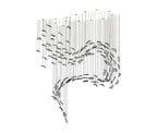 Aetherial Chandelier Feuille en Verre - Neutralighting