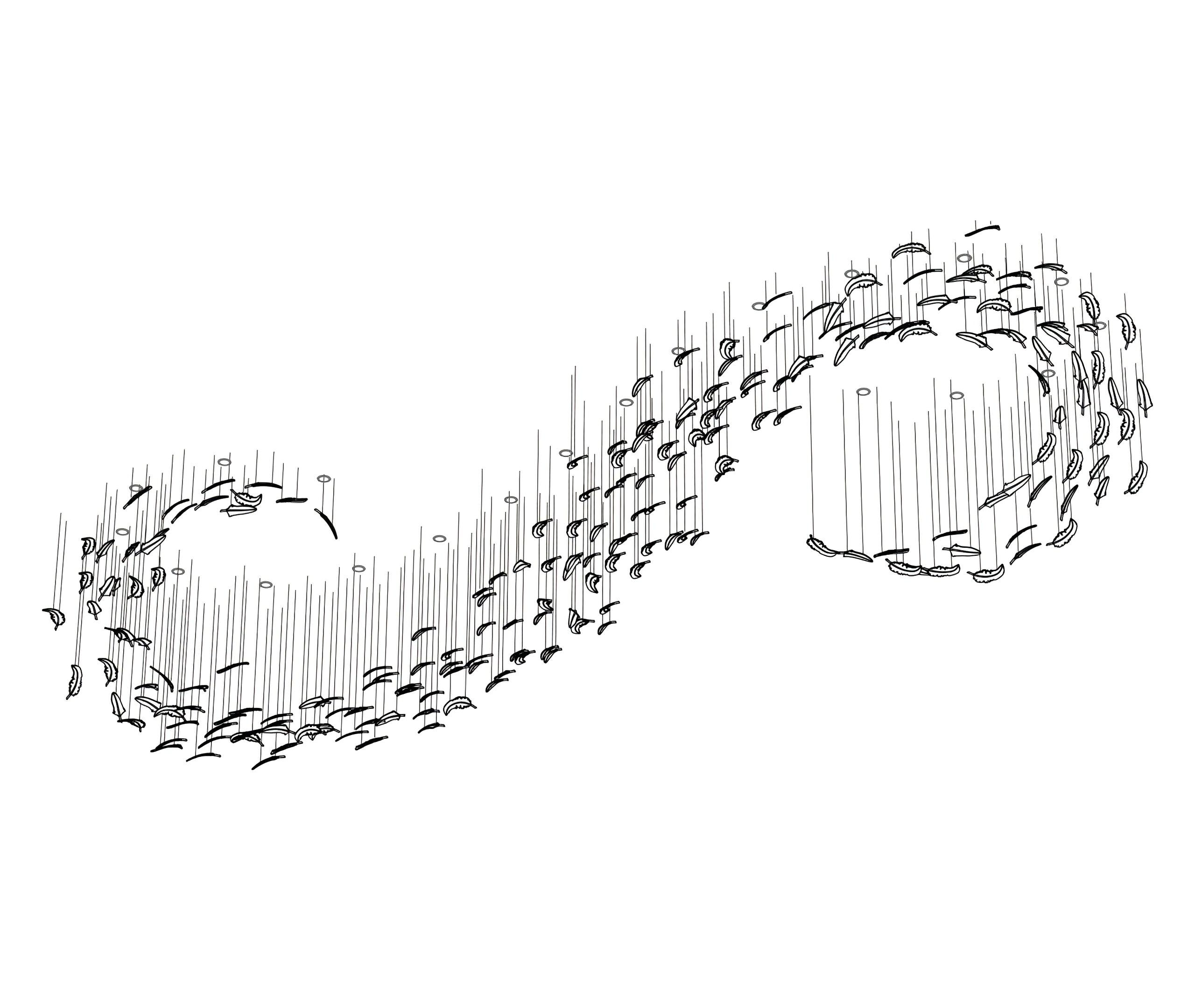 Aetherial Chandelier Feuille en Verre - Neutralighting