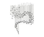 Aetherial Chandelier Feuille en Verre - Neutralighting