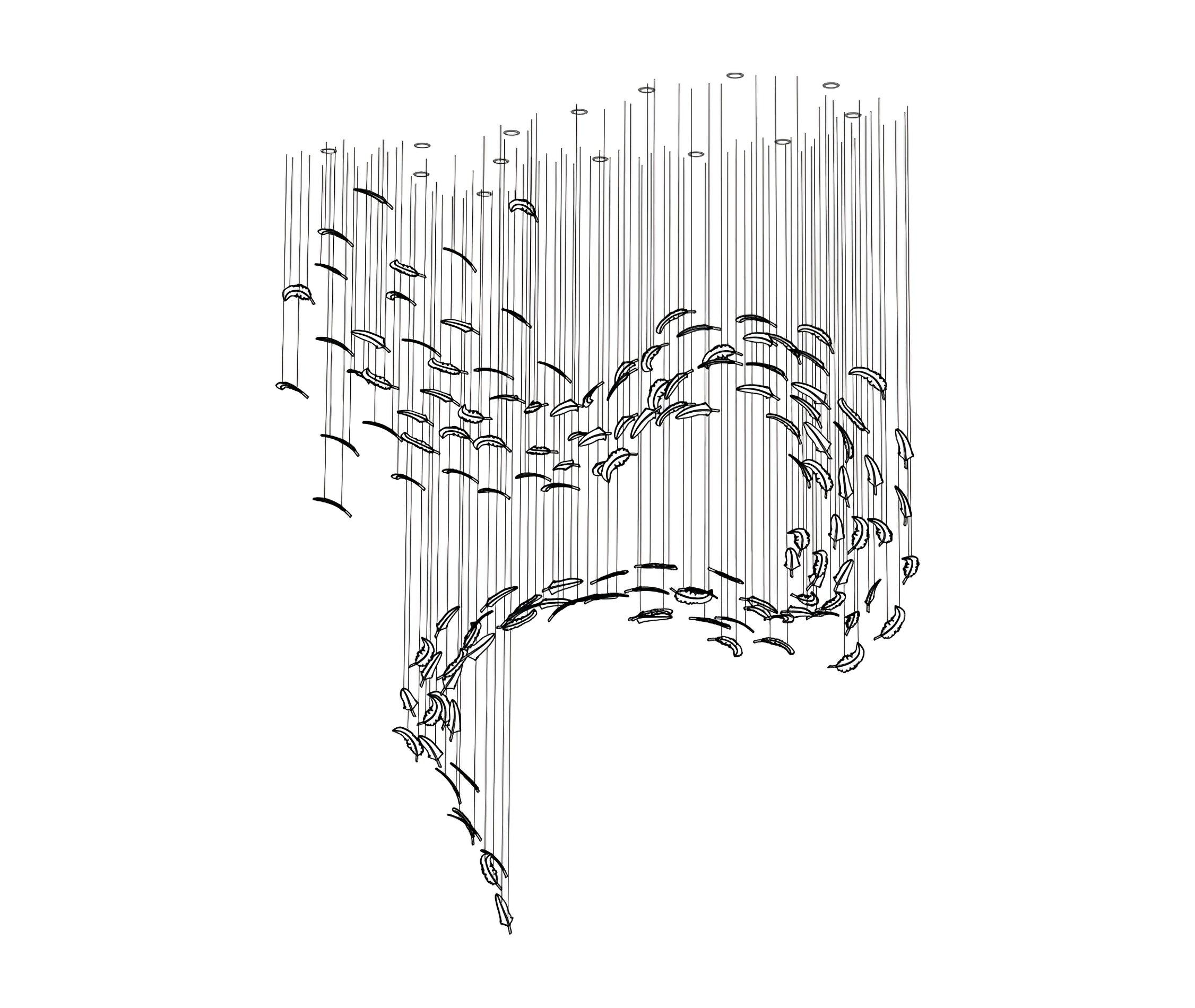 Aetherial Chandelier Feuille en Verre - Neutralighting