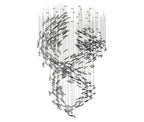 Aetherial Chandelier Feuille en Verre - Neutralighting