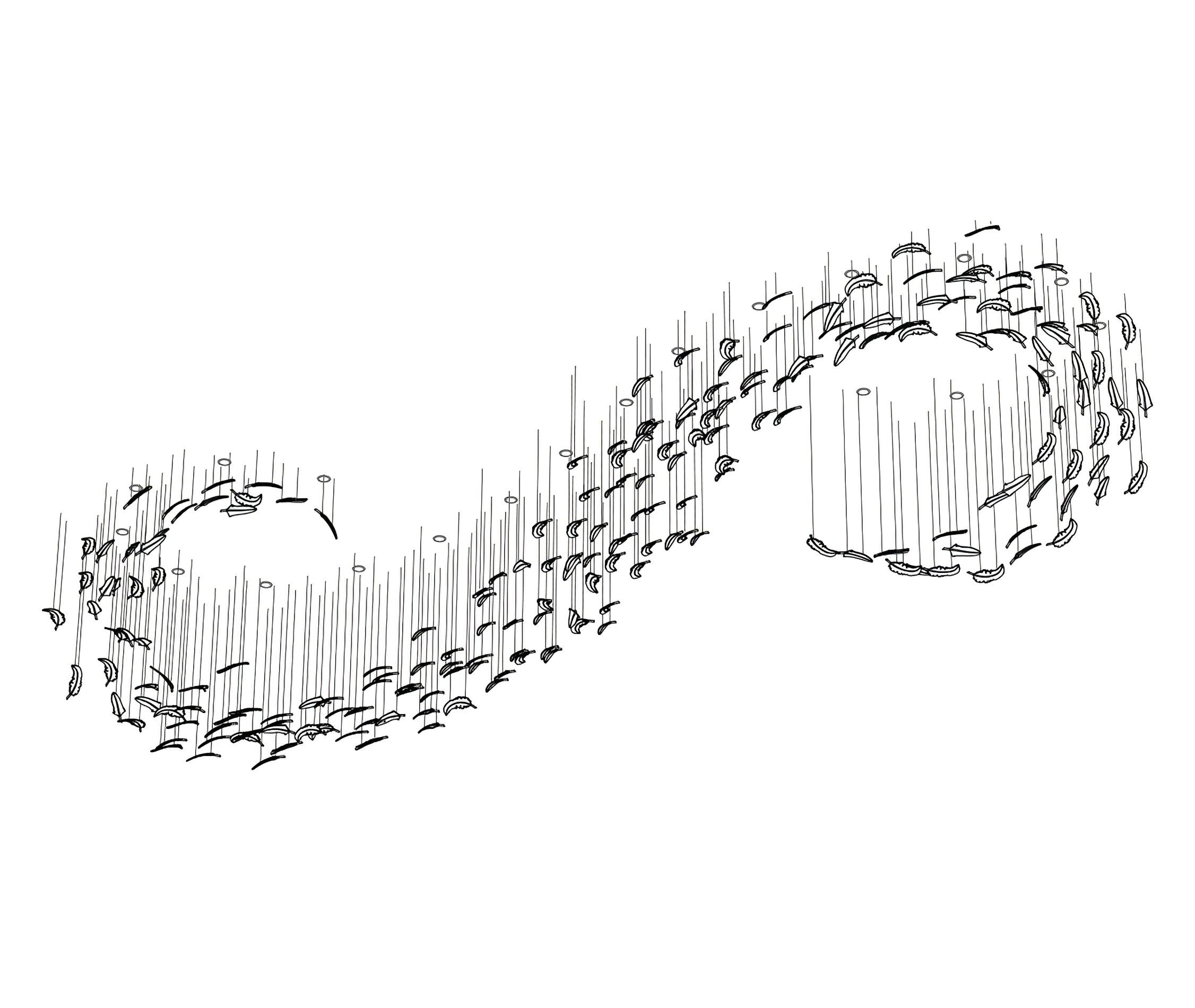 Aetherial Chandelier Feuille en Verre - Neutralighting