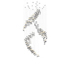 Aetherial Chandelier Feuille en Verre - Neutralighting
