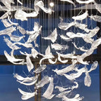 Aetherial Chandelier Feuille en Verre - Neutralighting