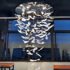Aetherial Chandelier Feuille en Verre - Neutralighting