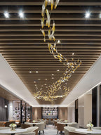 Aetherial Chandelier Feuille en Verre - Neutralighting