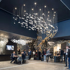 Aetherial Chandelier Feuille en Verre - Neutralighting