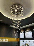 Aetherial Chandelier Feuille en Verre - Neutralighting