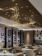 Aetherial Chandelier Feuille en Verre - Neutralighting