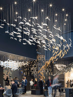Aetherial Chandelier Feuille en Verre - Neutralighting