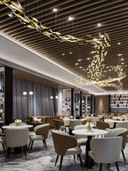 Aetherial Chandelier Feuille en Verre - Neutralighting