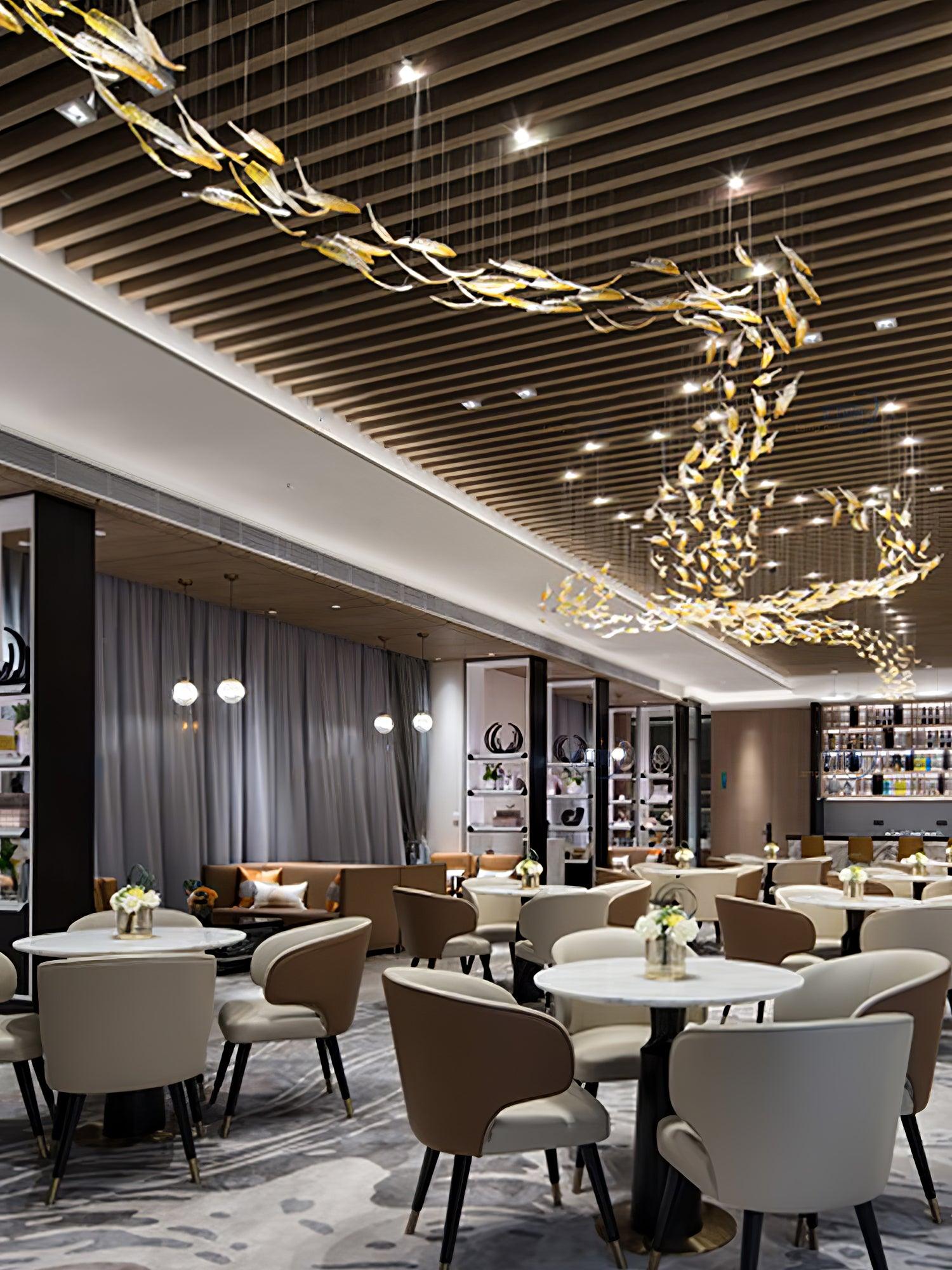 Aetherial Chandelier Feuille en Verre - Neutralighting