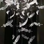 Aetherial Chandelier Feuille en Verre - Neutralighting
