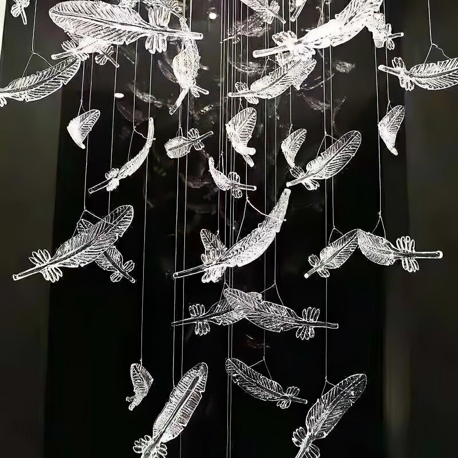 Aetherial Chandelier Feuille en Verre - Neutralighting