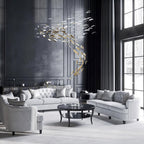 Aetherial Chandelier Feuille en Verre - Neutralighting
