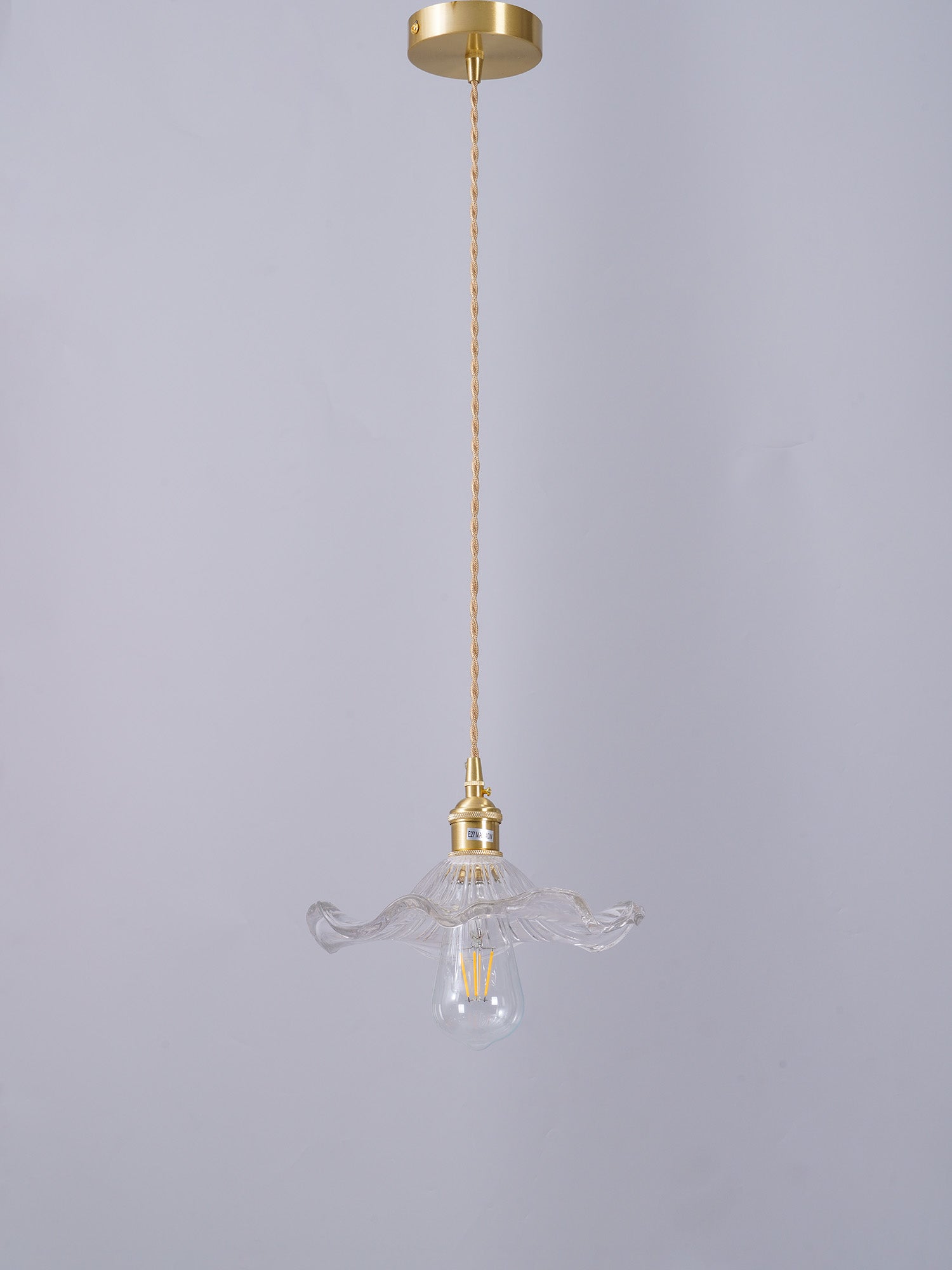 Nerisse Suspension en Verre et Laiton Vintage - Neutralighting