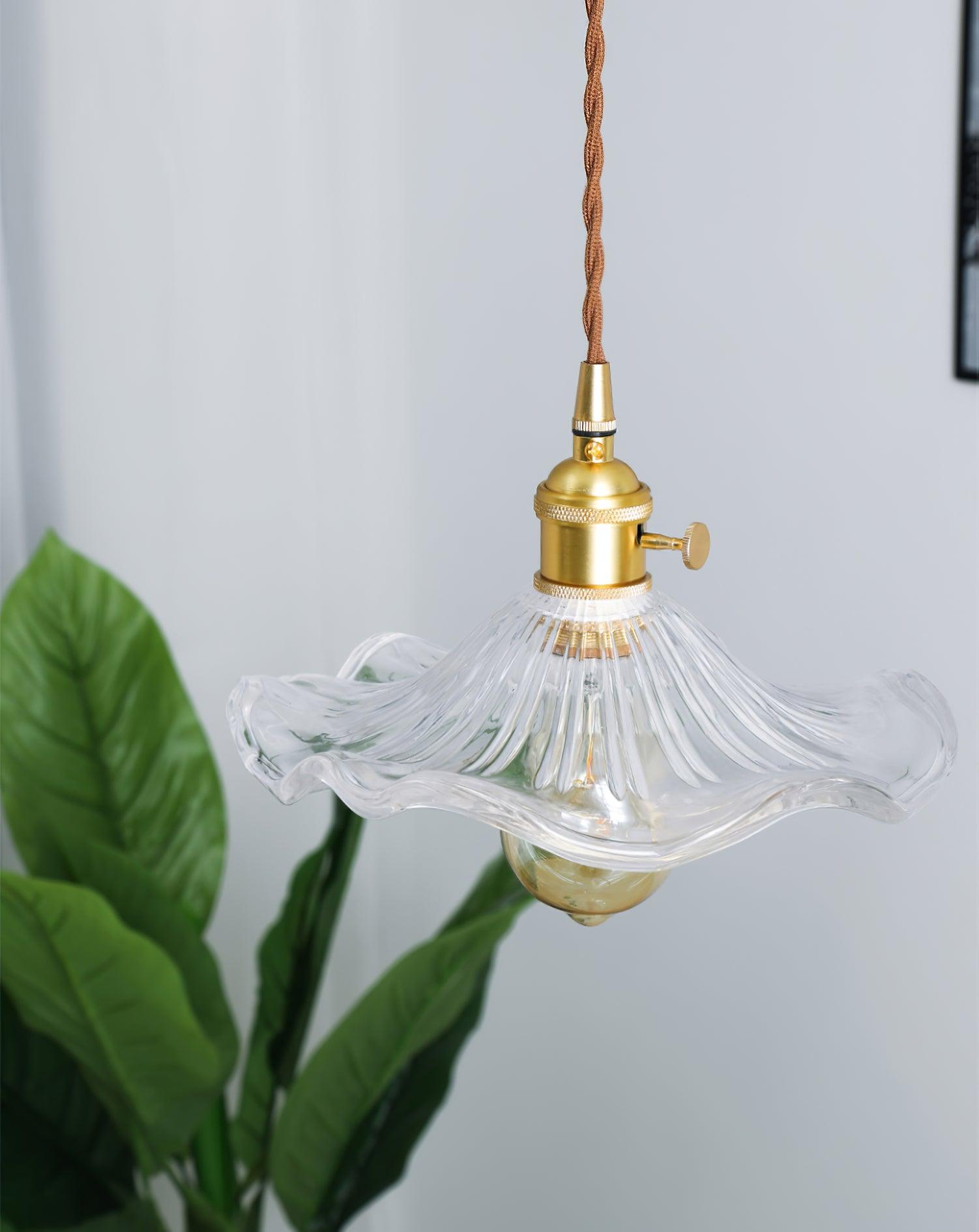 Nerisse Suspension en Verre et Laiton Vintage - Neutralighting