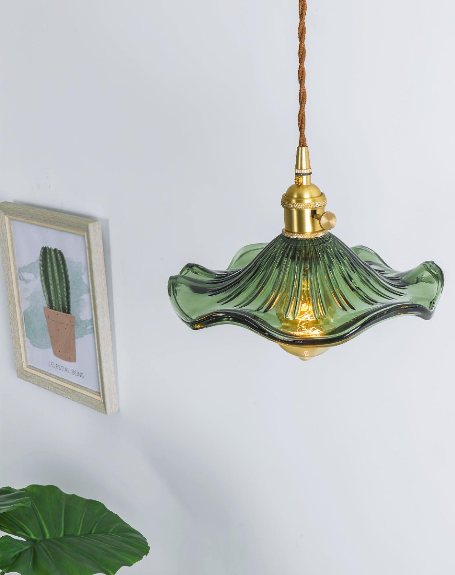 Nerisse Suspension en Verre et Laiton Vintage - Neutralighting