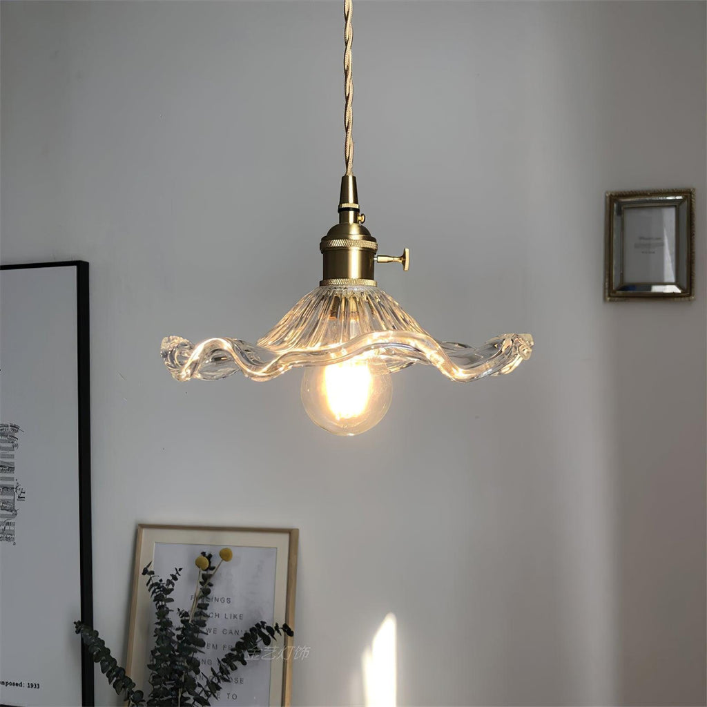 Nerisse Suspension en Verre et Laiton Vintage - Neutralighting