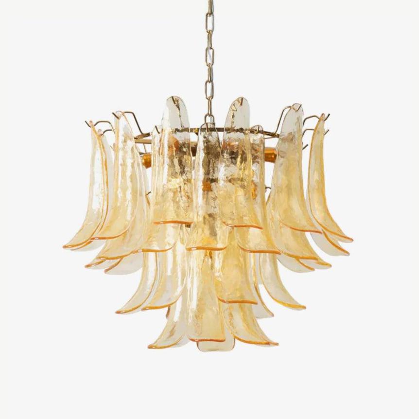 Aurora Lustre Murano Verre Feuille Doré - Neutralighting