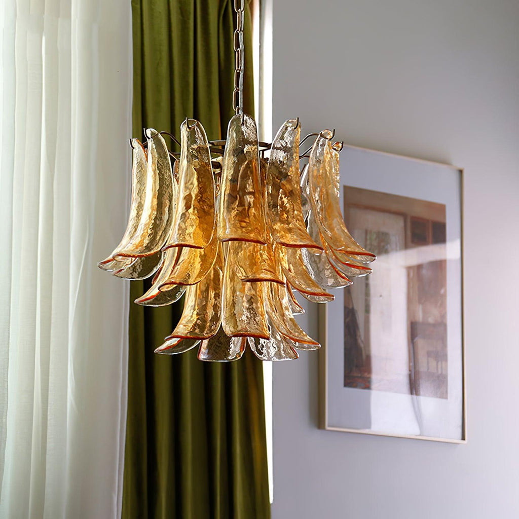 Aurora Lustre Murano Verre Feuille Doré - Neutralighting