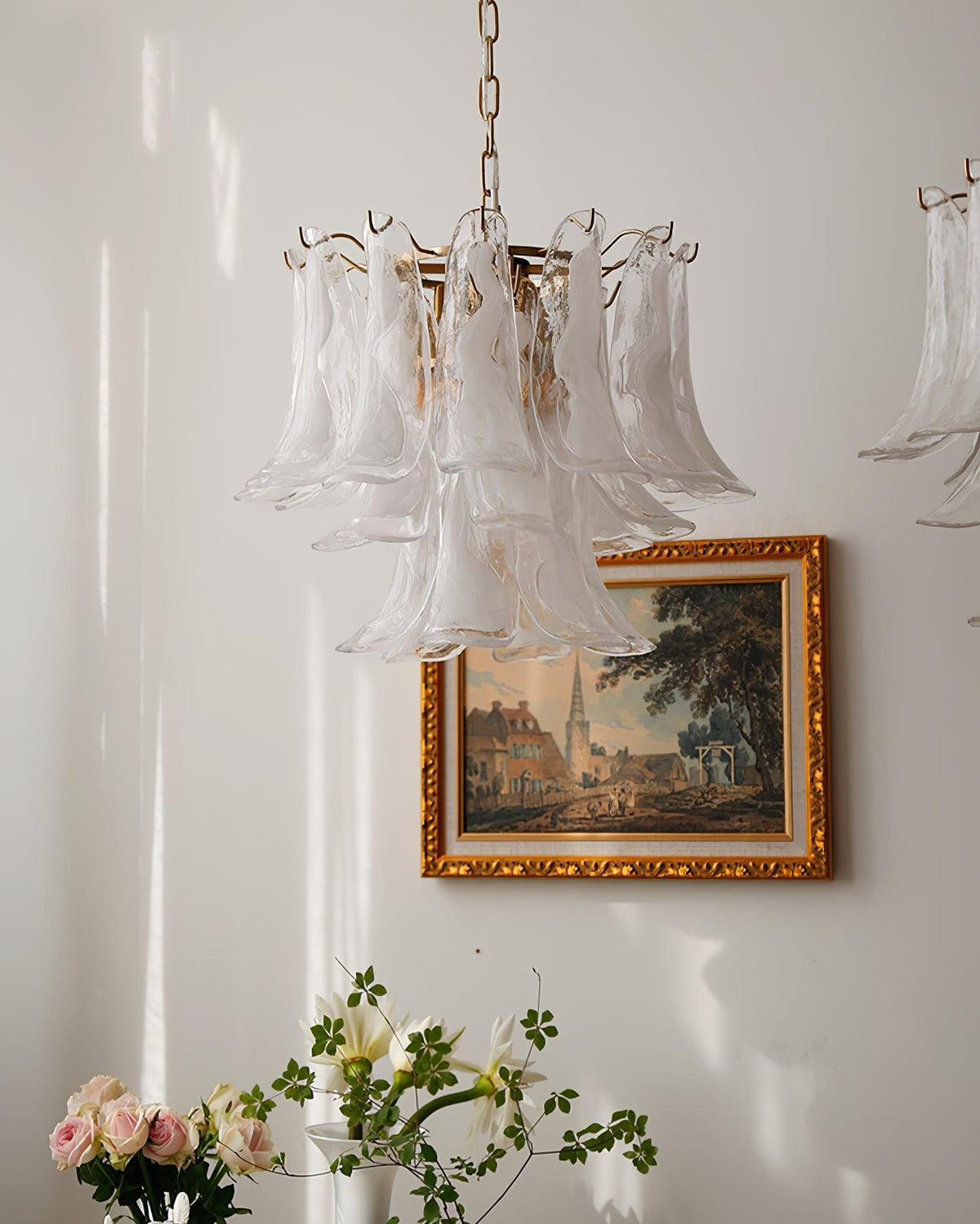 Aurora Lustre Murano Verre Feuille Doré - Neutralighting