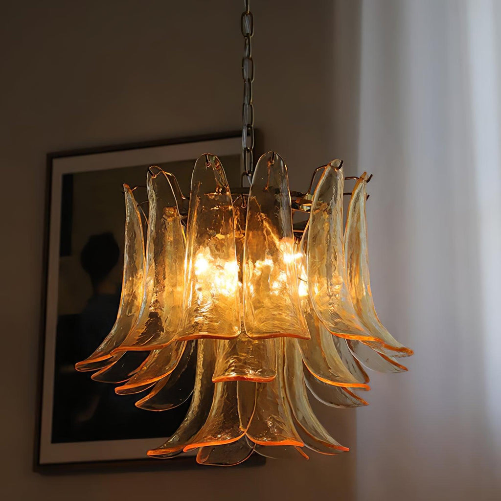 Aurora Lustre Murano Verre Feuille Doré - Neutralighting