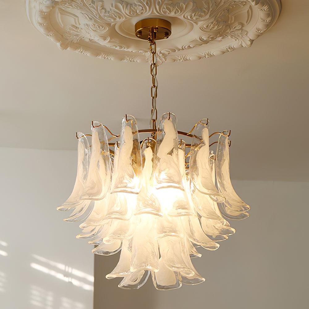 Aurora Lustre Murano Verre Feuille Doré - Neutralighting
