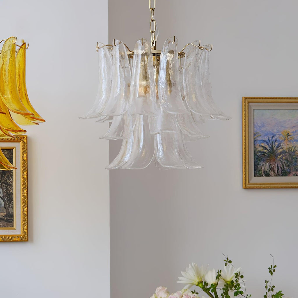 Aurora Lustre Murano Verre Feuille Doré - Neutralighting