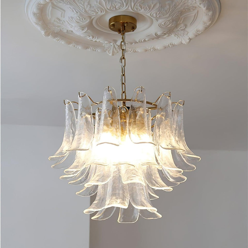 Aurora Lustre Murano Verre Feuille Doré - Neutralighting