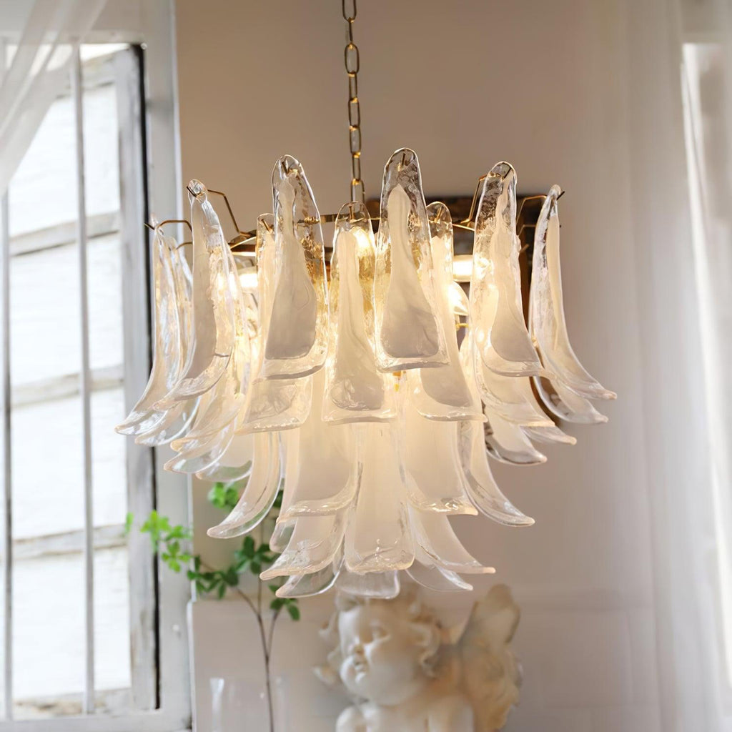 Aurora Lustre Murano Verre Feuille Doré - Neutralighting