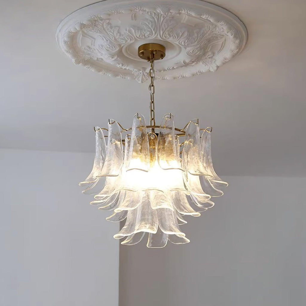 Aurora Lustre Murano Verre Feuille Doré - Neutralighting