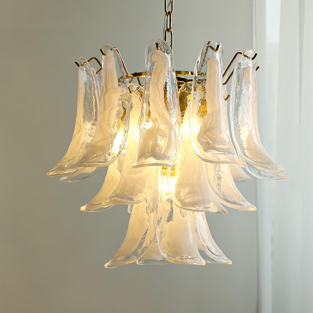 Aurora Lustre Murano Verre Feuille Doré - Neutralighting