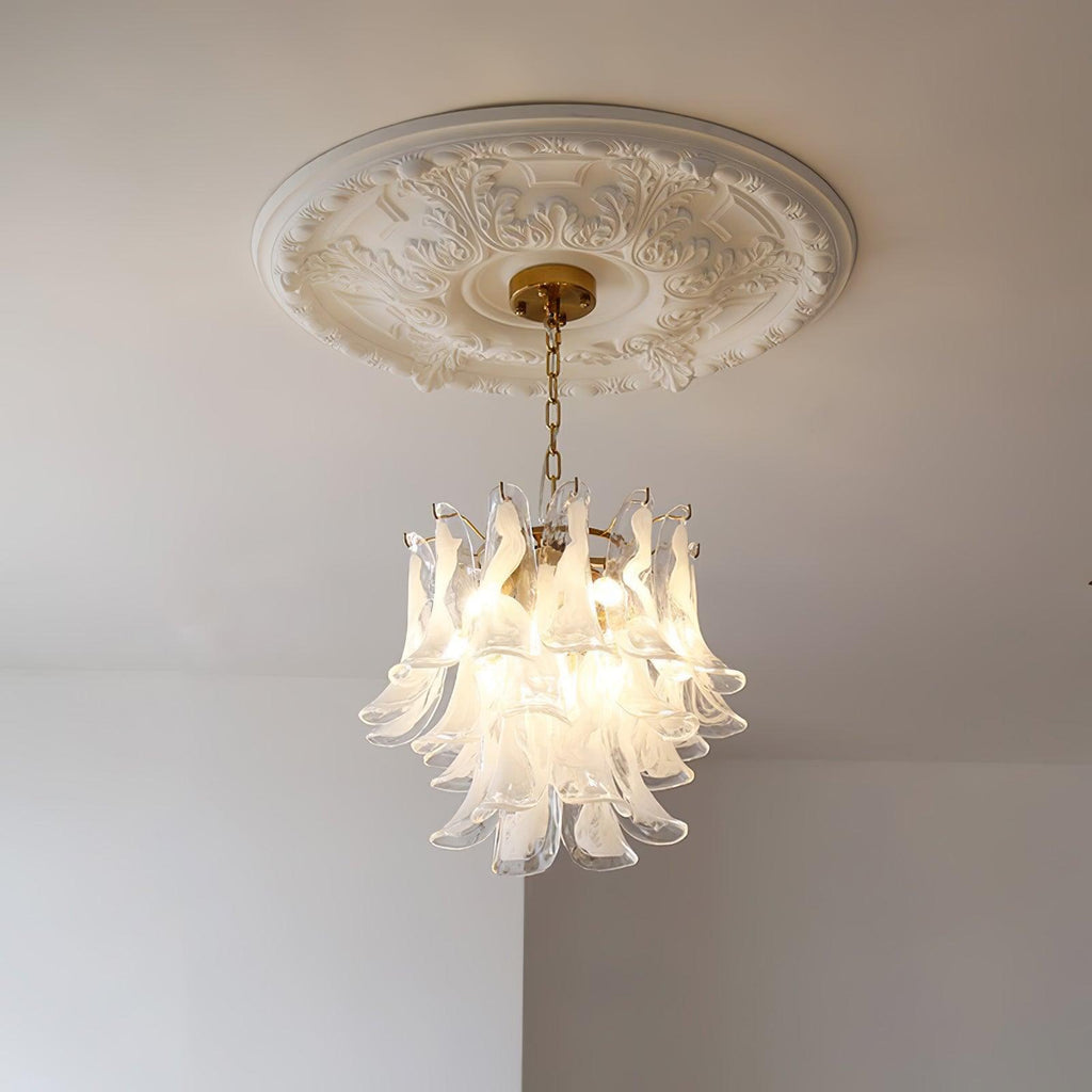Aurora Lustre Murano Verre Feuille Doré - Neutralighting