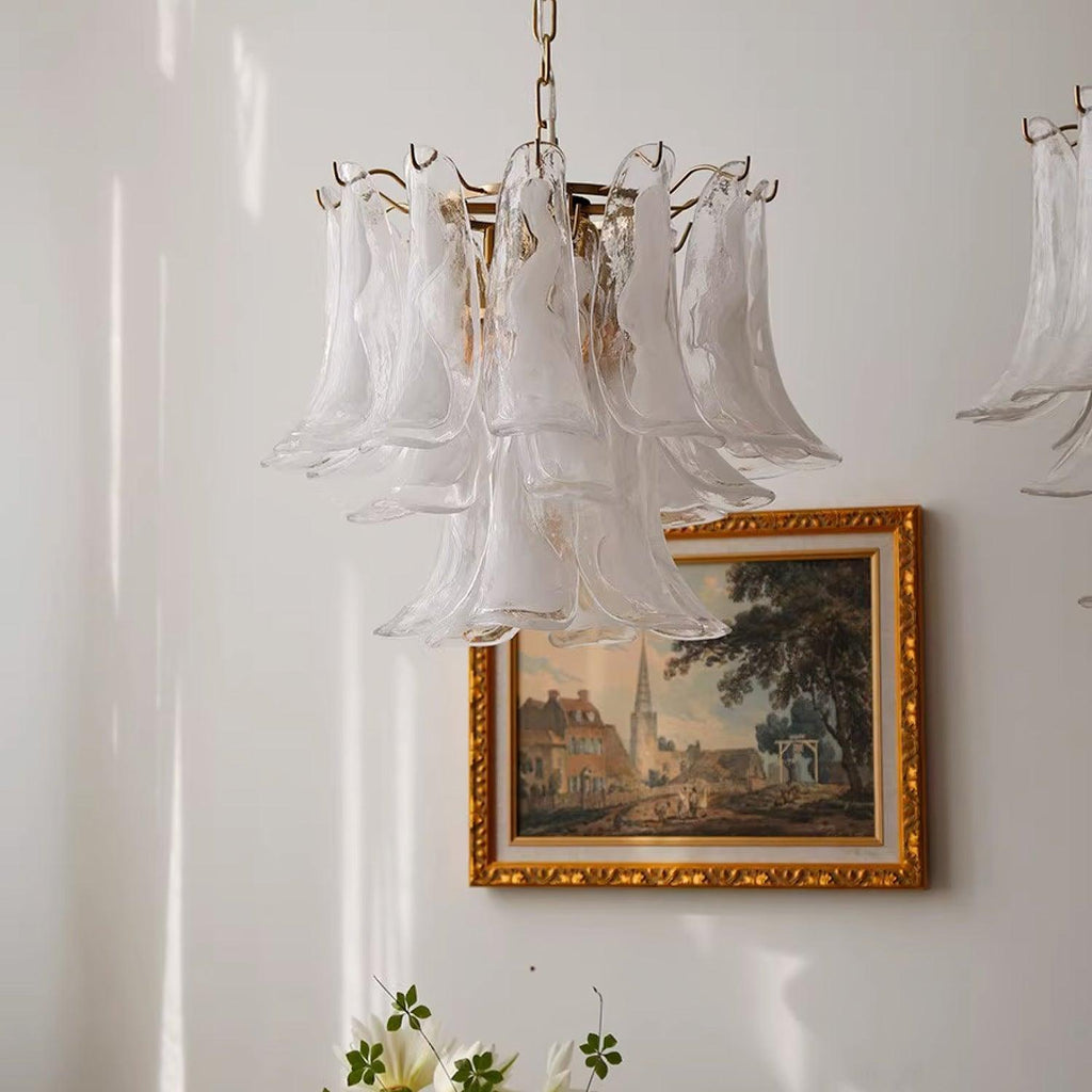 Aurora Lustre Murano Verre Feuille Doré - Neutralighting