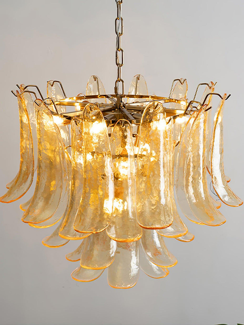 Aurora Lustre Murano Verre Feuille Doré - Neutralighting